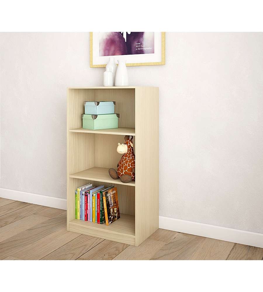 Libreria olmo 3 ripiani - Stabile e versatile 40x28x106 cm
