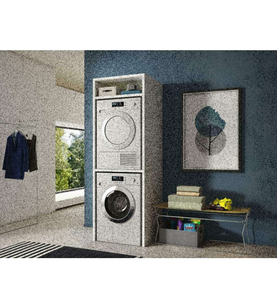 Mobile asciugatrice e lavatrice combinato 70 x 64 x 203 cm