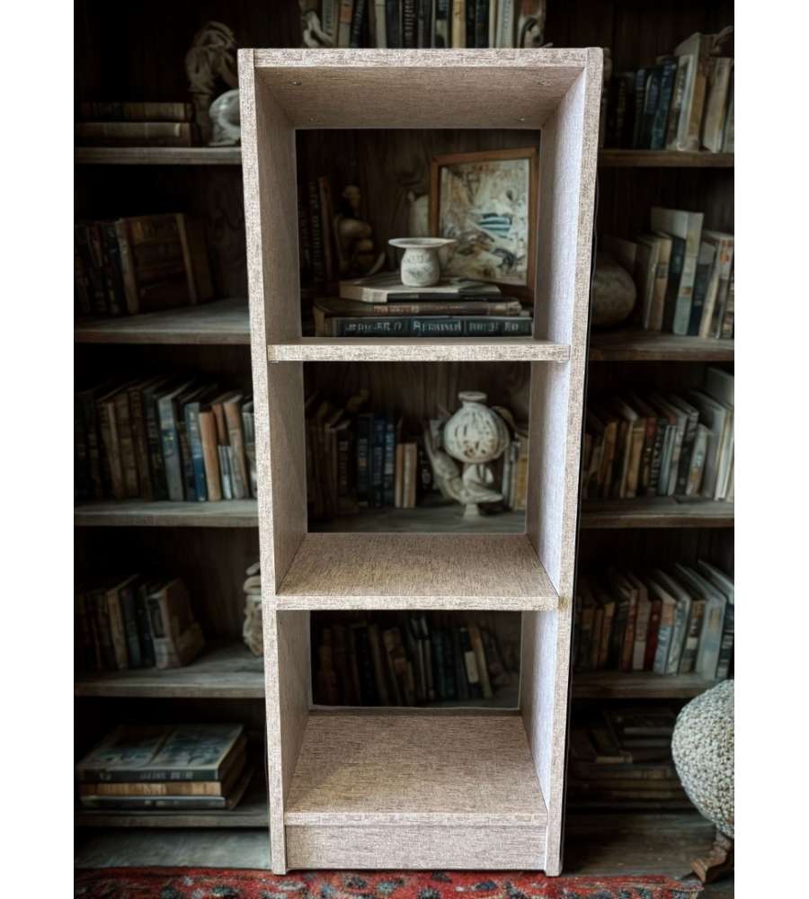 CTF Libreria Bassa Tela Rame - 3 Ripiani 40x28x106 cm