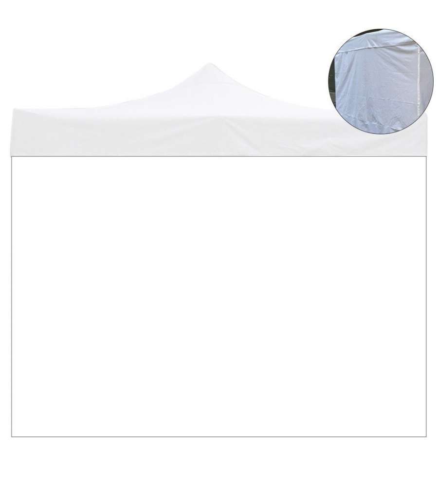 Telo laterale 4,5x2mt impermeabile bianco ricambio per gazebo richiudibile