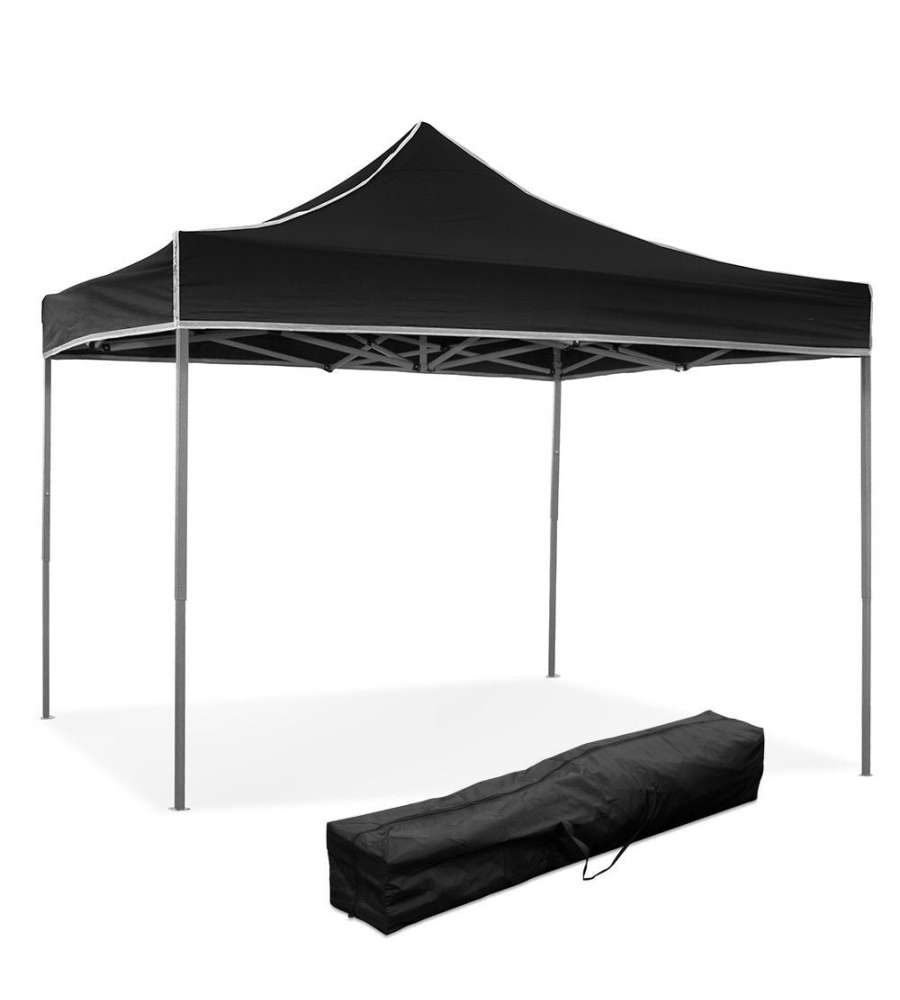 Divina Garden Gazebo Pieghevole - Nero - 3x3m