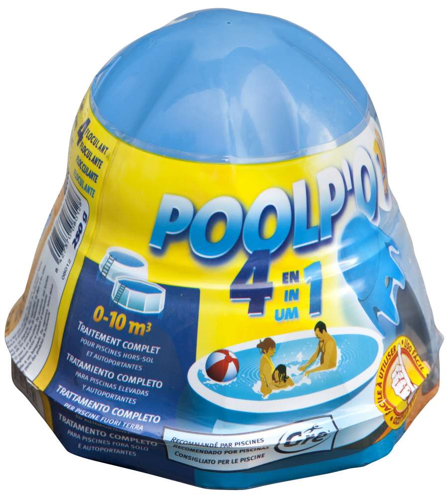 Gre Trattamento Piscina Poolp'o 4 in 1 - 250g - 10 mq