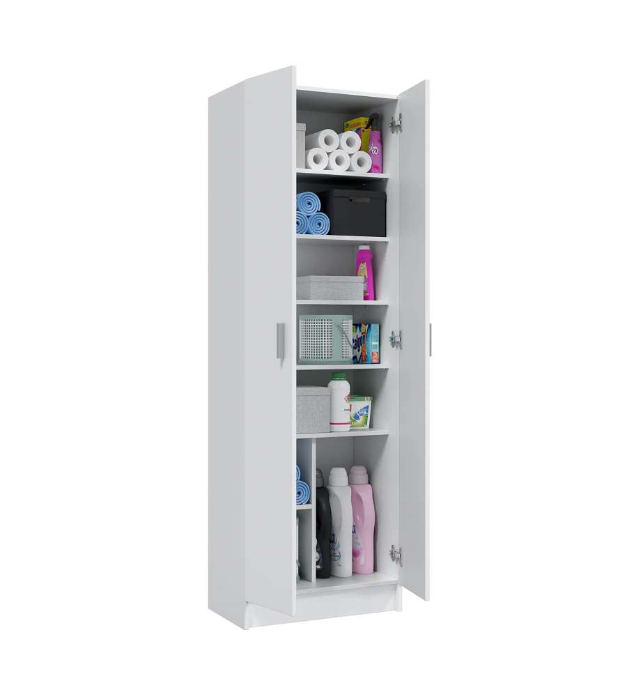 Fores Scarpiera 2 Ante Bianco - Armadio Salvaspazio 180x59x37 cm