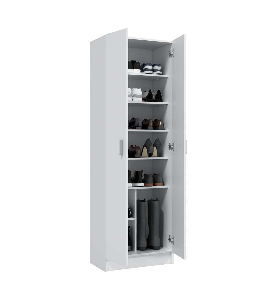 Fores Scarpiera 2 Ante Bianco - Armadio Salvaspazio 180x59x37 cm