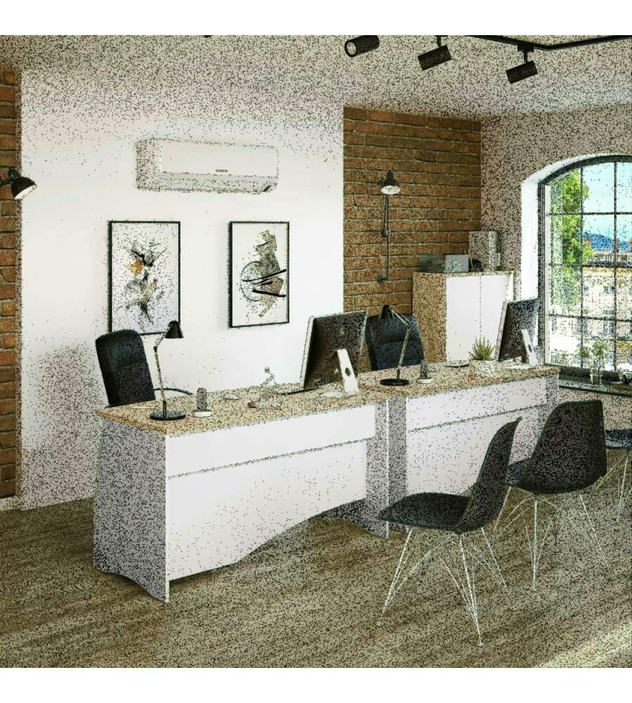 Scrivania Estil rovere bianco artik 136 x 67 x 75 h cm