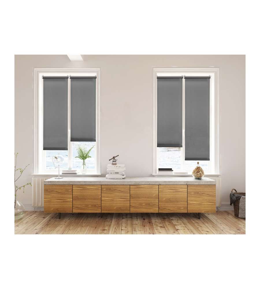 CLIPeFIX - Tenda a rullo semifiltrante Gris asfalto 75x180