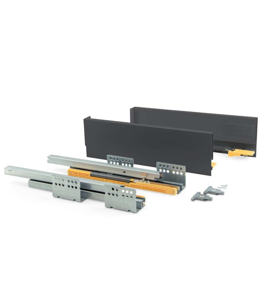 Emuca Kit Cassetto Cucina Concept - Grigio Antracite - 138 mm x 450 mm