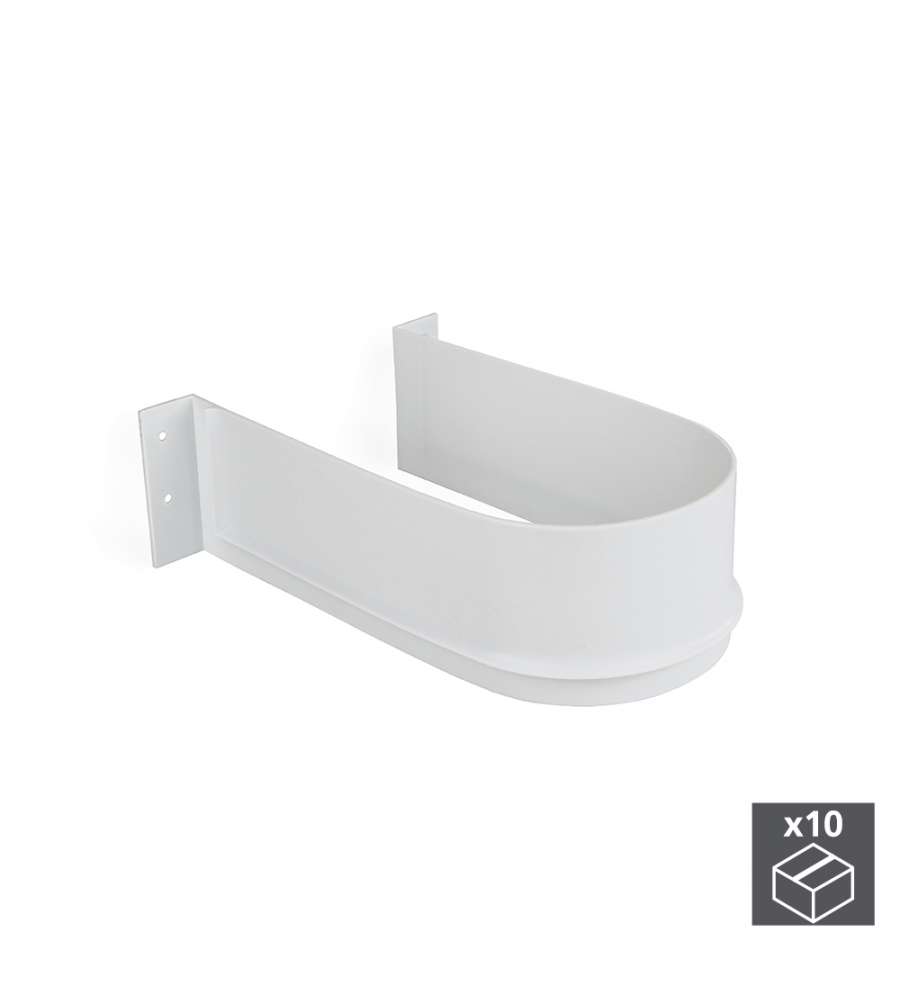 Emuca Salva Sifone Curvo per Cassetti Bagno - Plastica Bianca - 20,5x18x38,5 cm