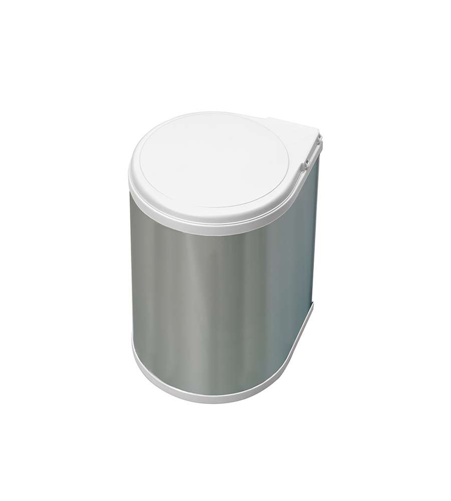 Emuca Pattumiera per differenziata, 13L  plastica, rivestimento di acciaio inox