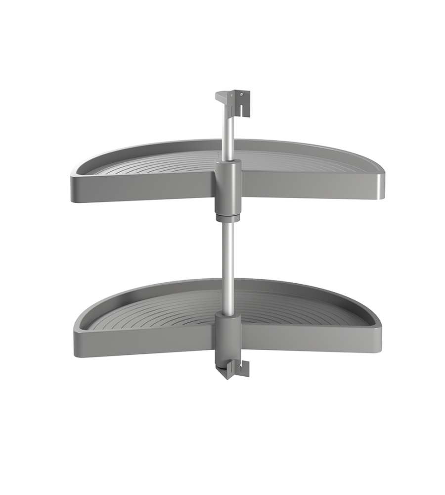 Emuca Cestelli Girevoli Shelvo - Grigio - 13x45x75.5 cm