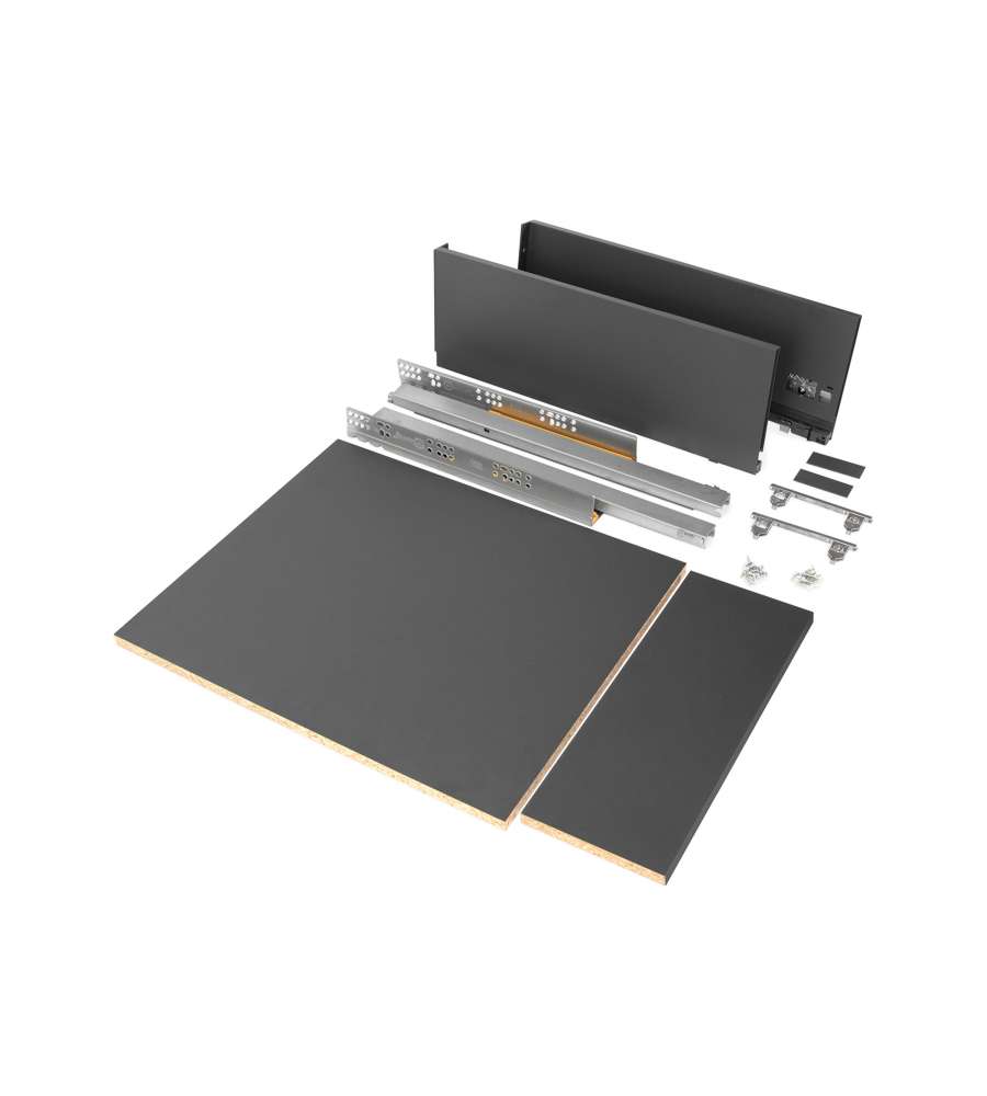 Emuca Kit cassetto con pannelli 500 x 178 x 450 mm