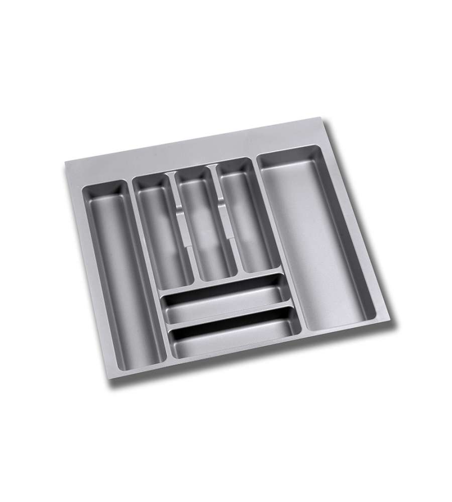 Emuca Contenitori organizer per cassetti da bagno Tidy, Plastica grigio  antracite, Tecnoplastica, 4 cubi