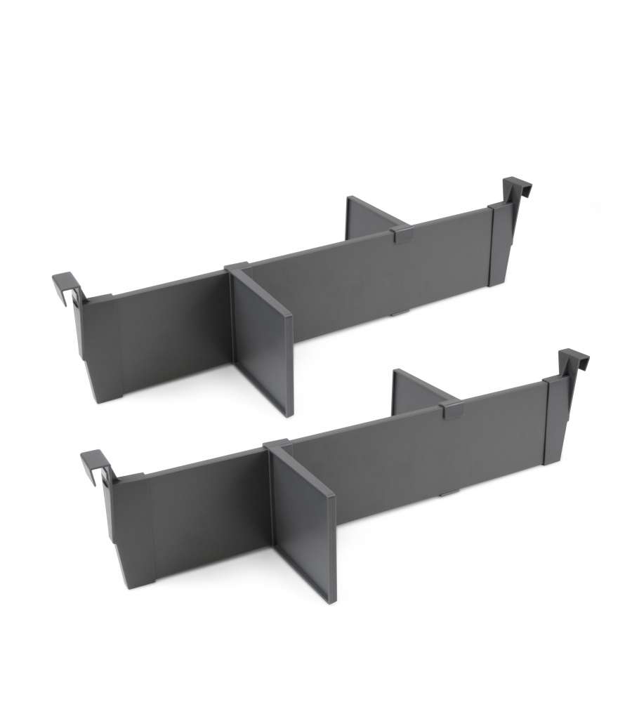 Emuca - Organizzatori Cassetti Vertex-Concept Grigio Antracite 16x51 cm