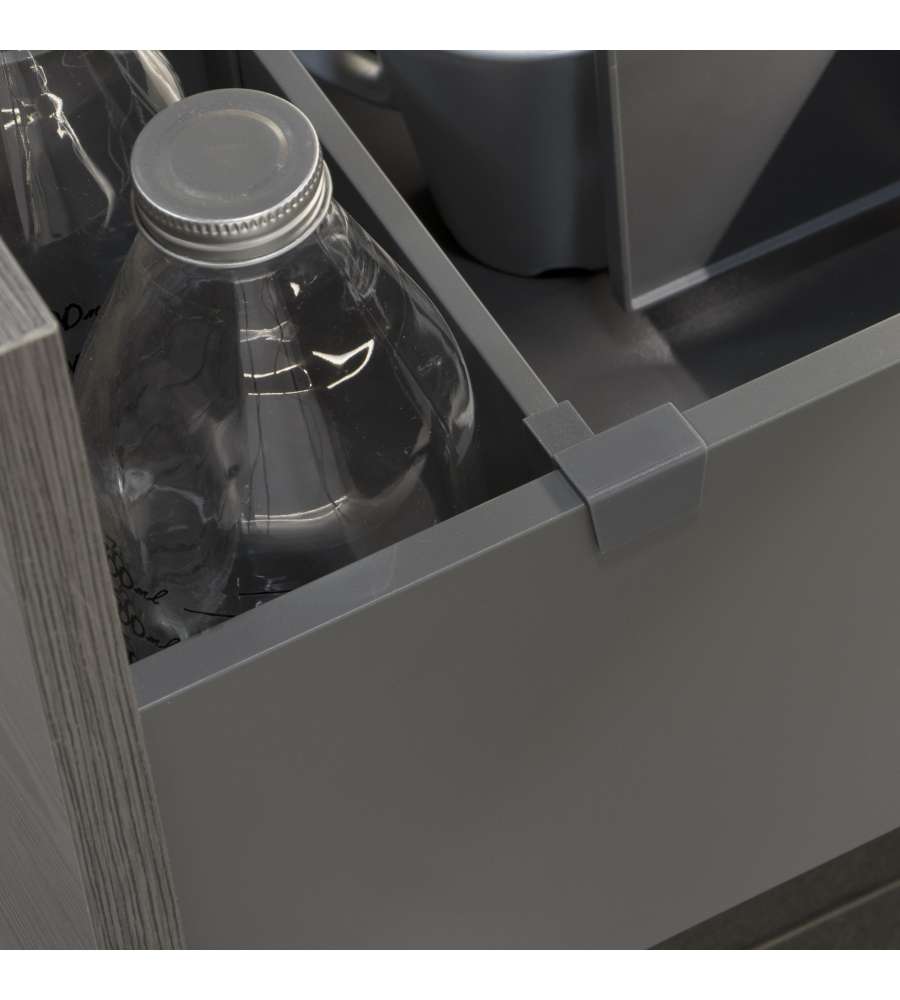 Emuca - Organizzatori Cassetti Vertex-Concept Grigio Antracite 16x51 cm