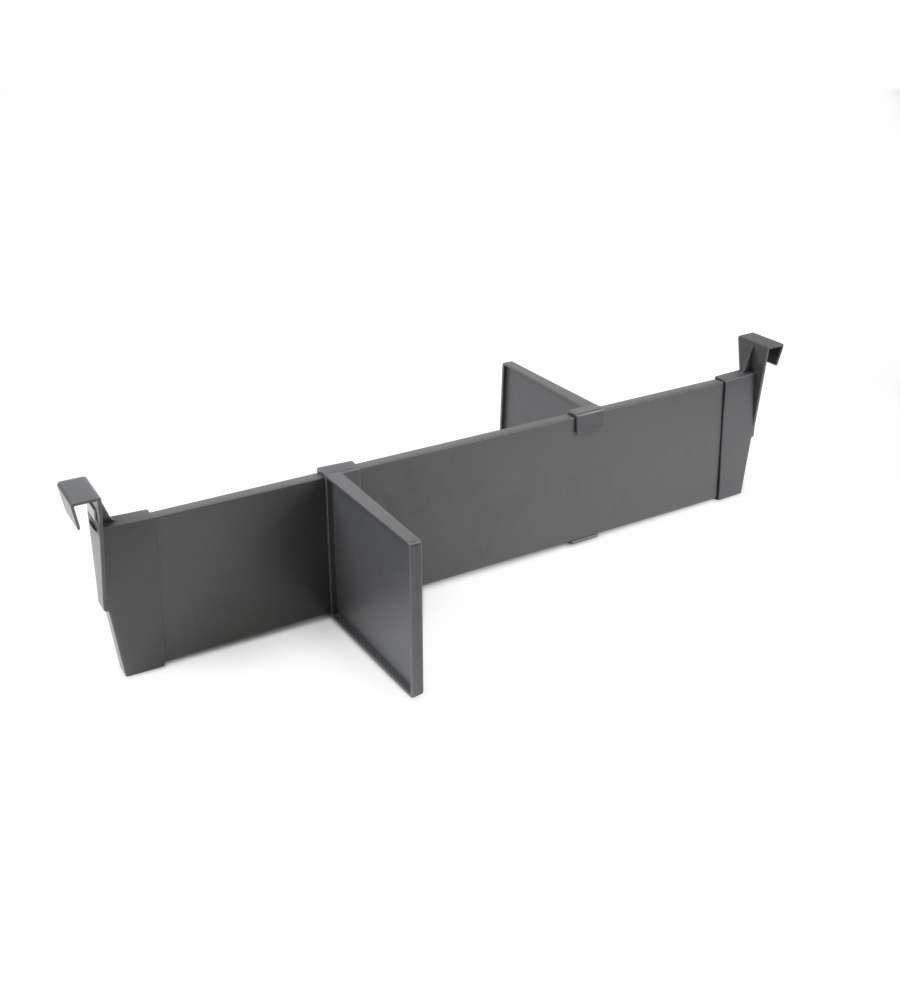 Emuca - Organizzatori Cassetti Vertex-Concept Grigio Antracite 16x51 cm