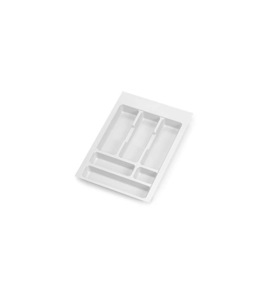 Portaposate Optima per cassetto da cucina Vertex/Concept 500, modulo 400 mm, Spalle 16mm, Plastica, bianco