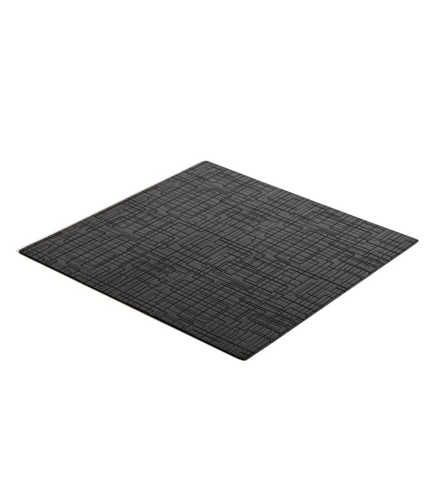 Emuca Tappetino antiscivolo per cassetti, Effetto Net, Plastica nera, Tecnoplastica 1 UN