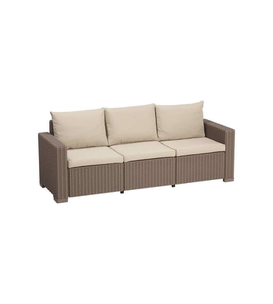 Keter Divano da Giardino California - Cappuccino - 198x68x71,5 cm