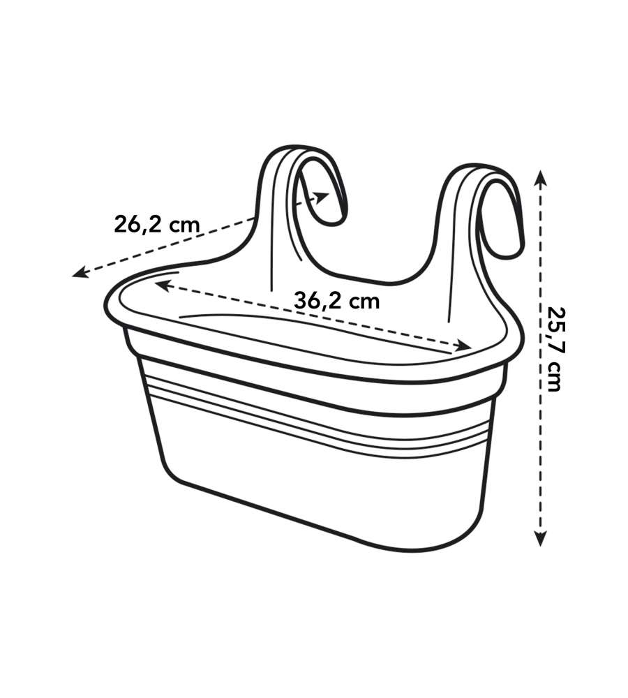 Fioriera easy hanger Verde Grande