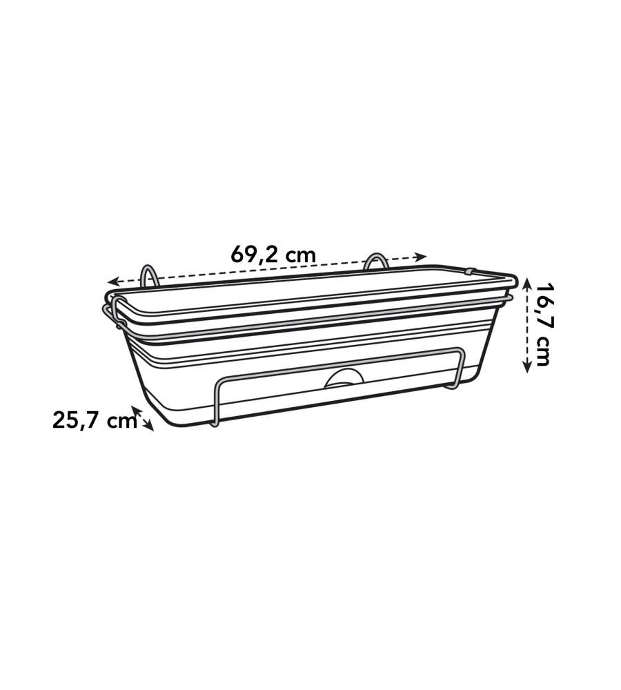 Balconiera basics trough allin1 70cm Verde