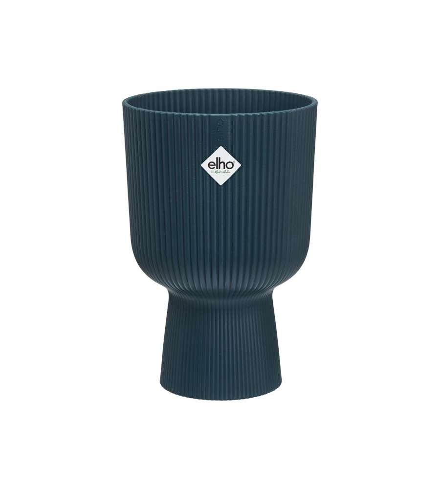 Elho Vaso Vibes Fold Coupe 14 cm Colore Deep Blue - Fioriera Rotonda Interna
