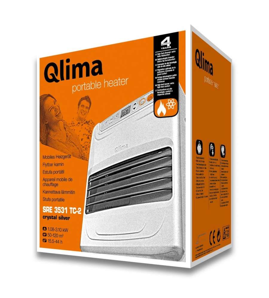 Qlima Stufa Laser - Silver - 3,1 kW
