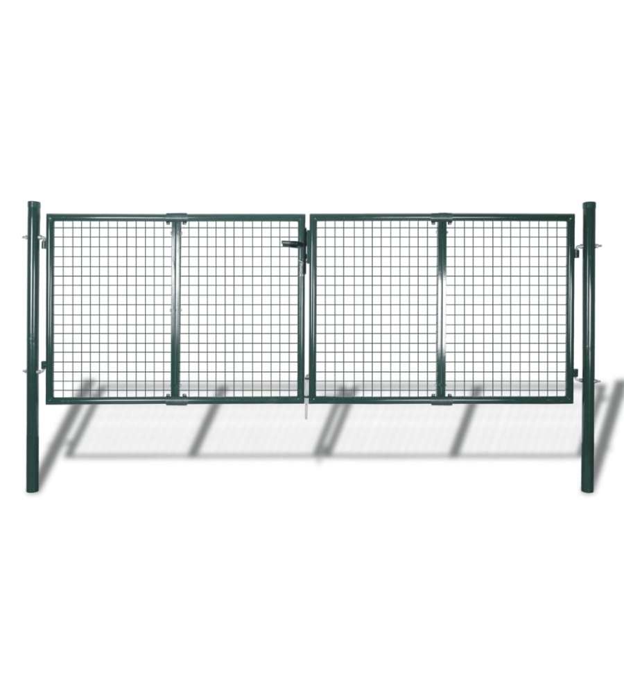 Cancello in Acciaio 306x175 cm Verde