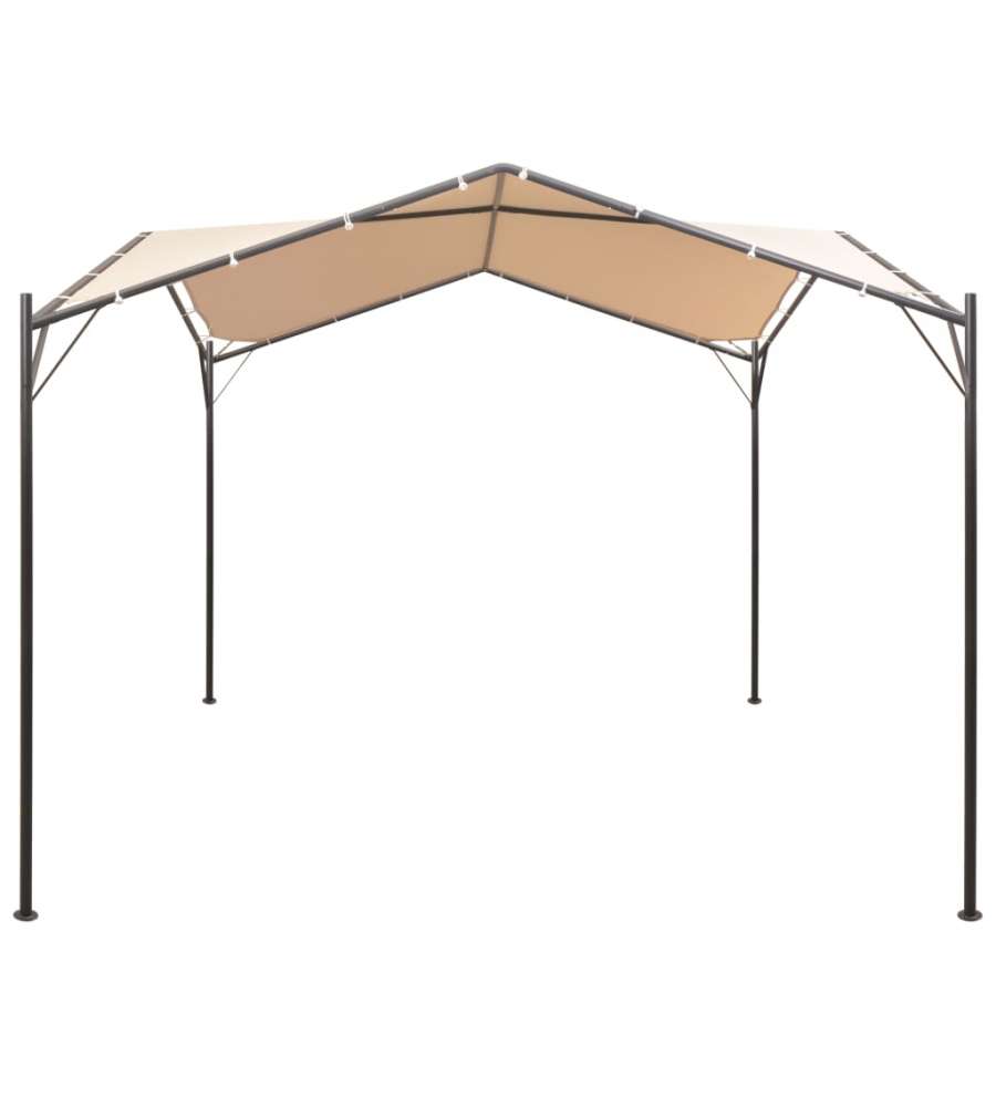Gazebo Padiglione Tenda Tettoia 3x3 m Acciaio Beige