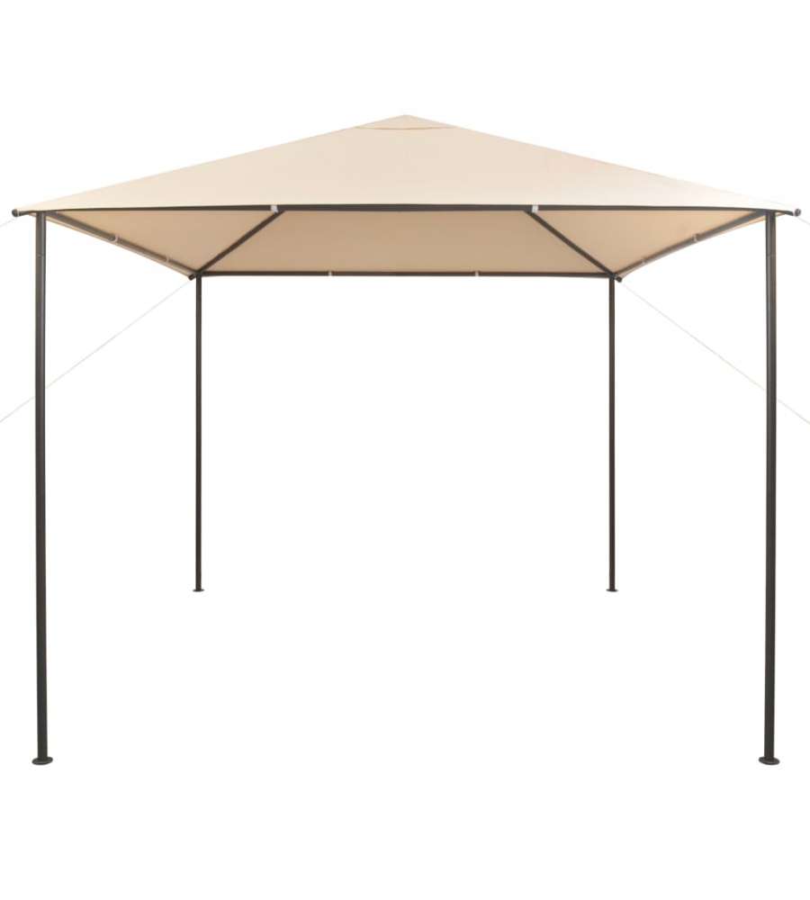 Gazebo Padiglione Tenda Tettoia 3x3 m Acciaio Beige