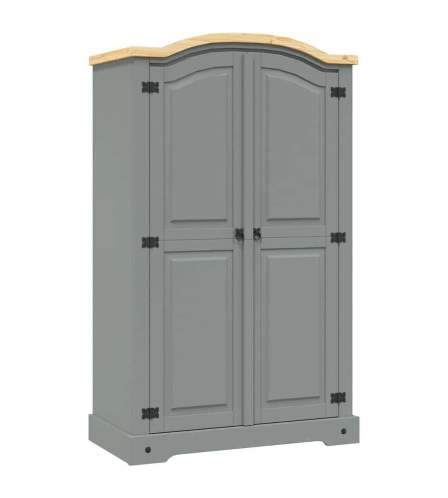 vidaXL Armadio in Legno Pino Stile Messicano Corona - 2 Ante Marrone