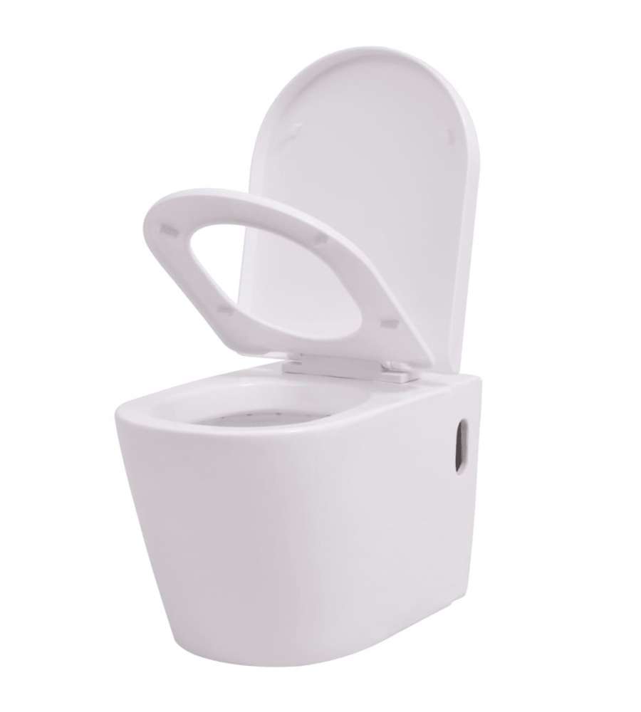WC Sospeso in Ceramica Bianca