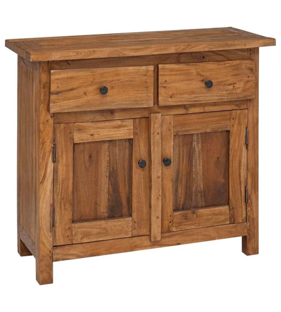 vidaXL Credenza in Legno Massello di Recupero - Marrone 75x30x65 cm