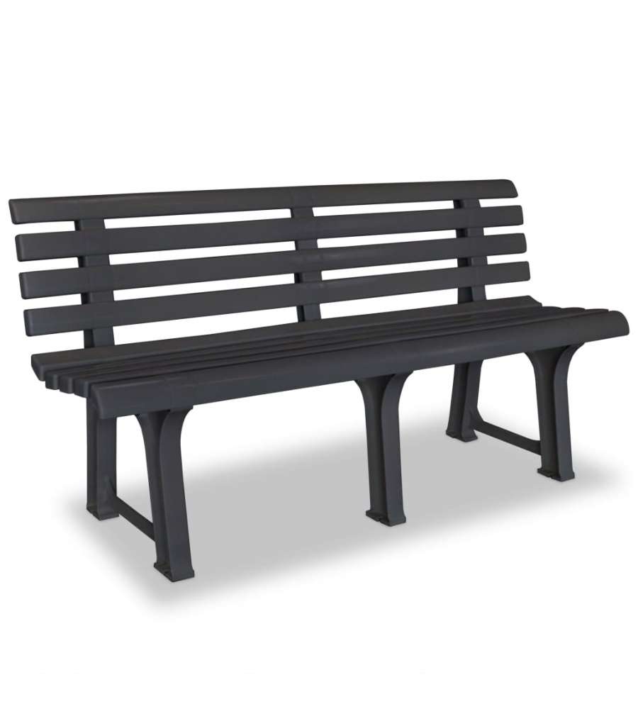 Panchina da Giardino 145,5 cm in Plastica Antracite