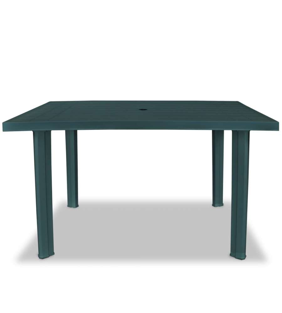 Tavolo da Giardino Verde 126x76x72 cm in Plastica