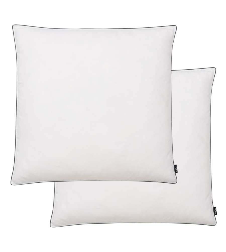 Cuscini 2 pz Imbottitura Leggera Mix di Piume 80x80 cm Bianchi