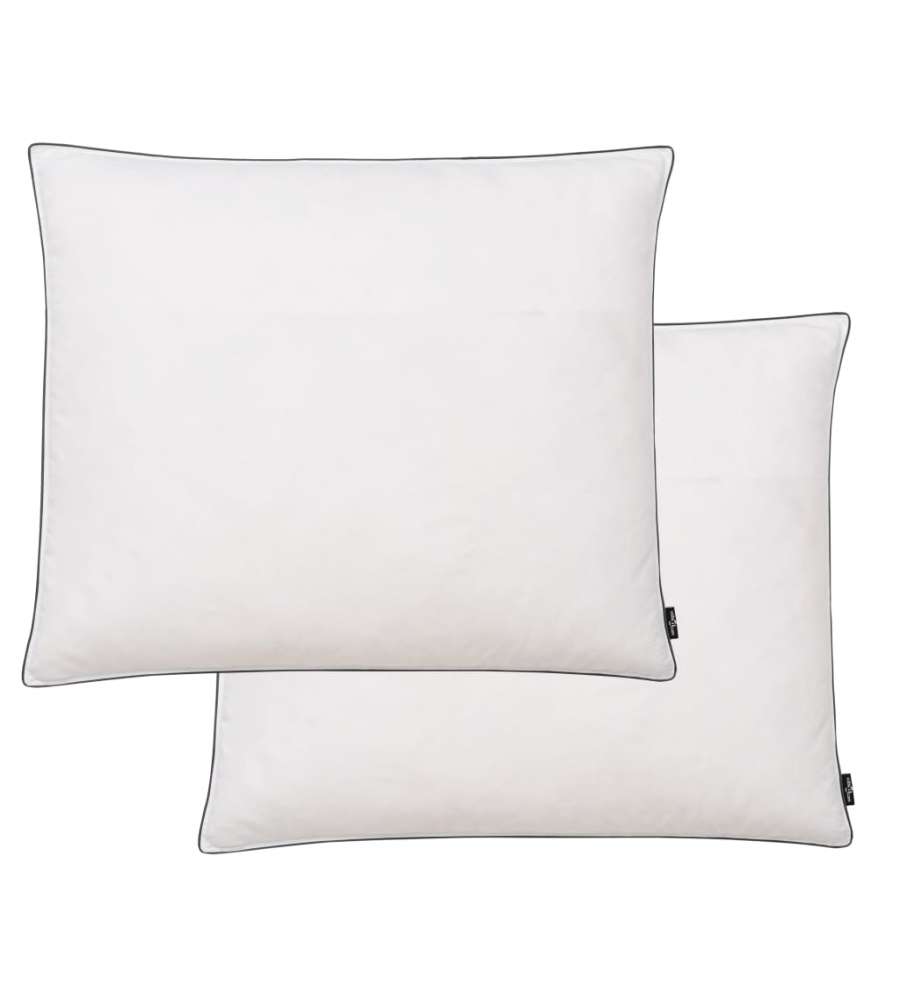 Cuscini 2 pz Imbottitura Leggera Mix di Piume 70x60 cm Bianchi