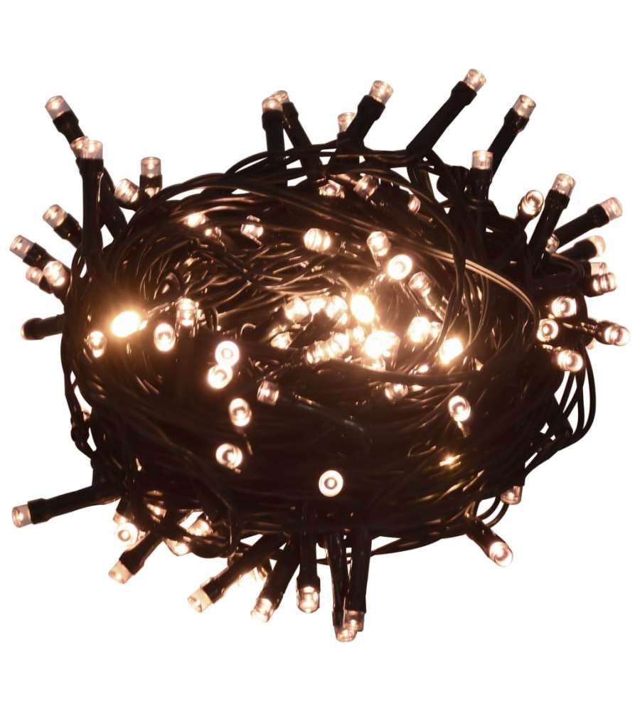 Stringa di Luci con 600 LED 60 m 8 Effetti Luce IP44 Bianco Caldo