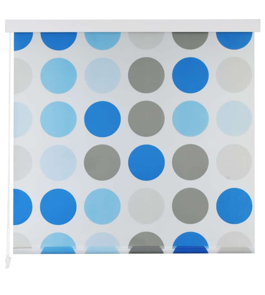 Tenda a Rullo per Doccia 160x240 cm con Motivo a Cerchi