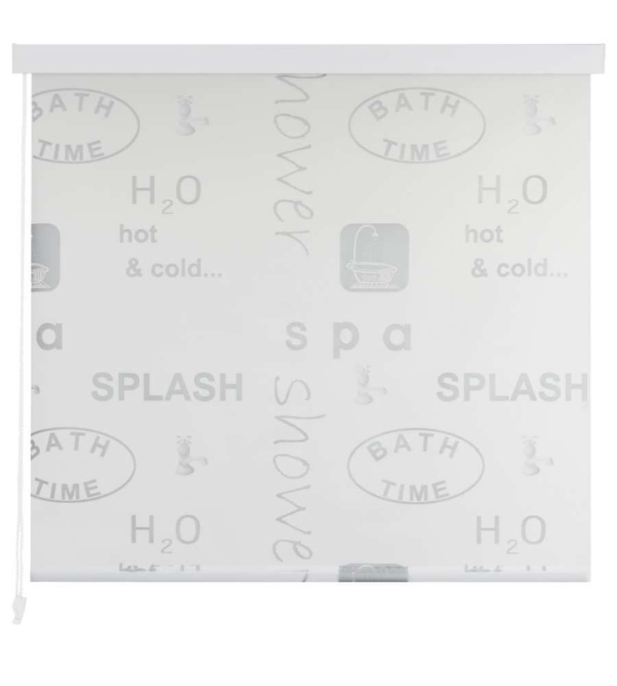 Tenda a Rullo per Doccia 80x240 cm con Scritta Splash