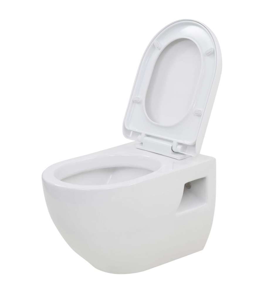 WC Sospeso in Ceramica Bianca