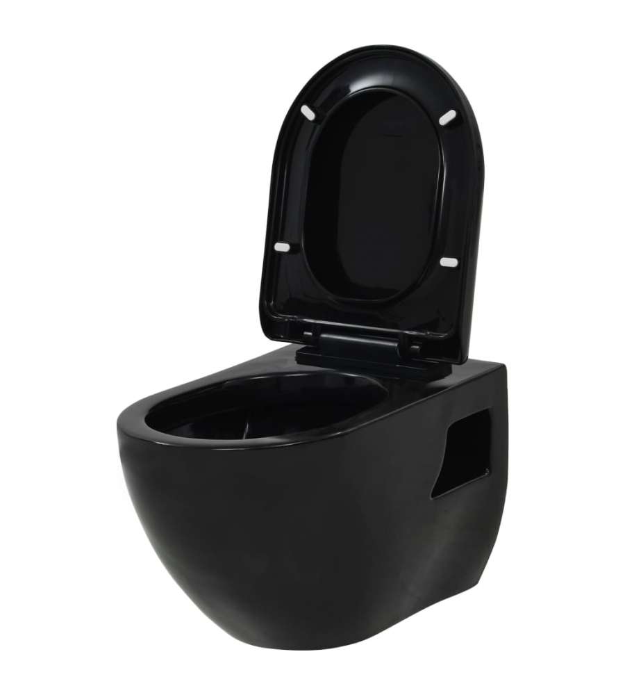 WC Sospeso in Ceramica Nera
