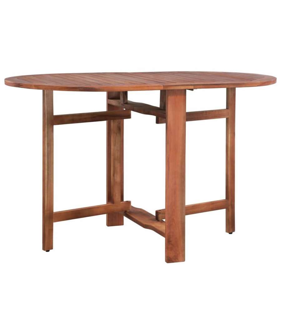 vidaXL Tavolo da Giardino in Acacia - Marrone - 120x70 cm