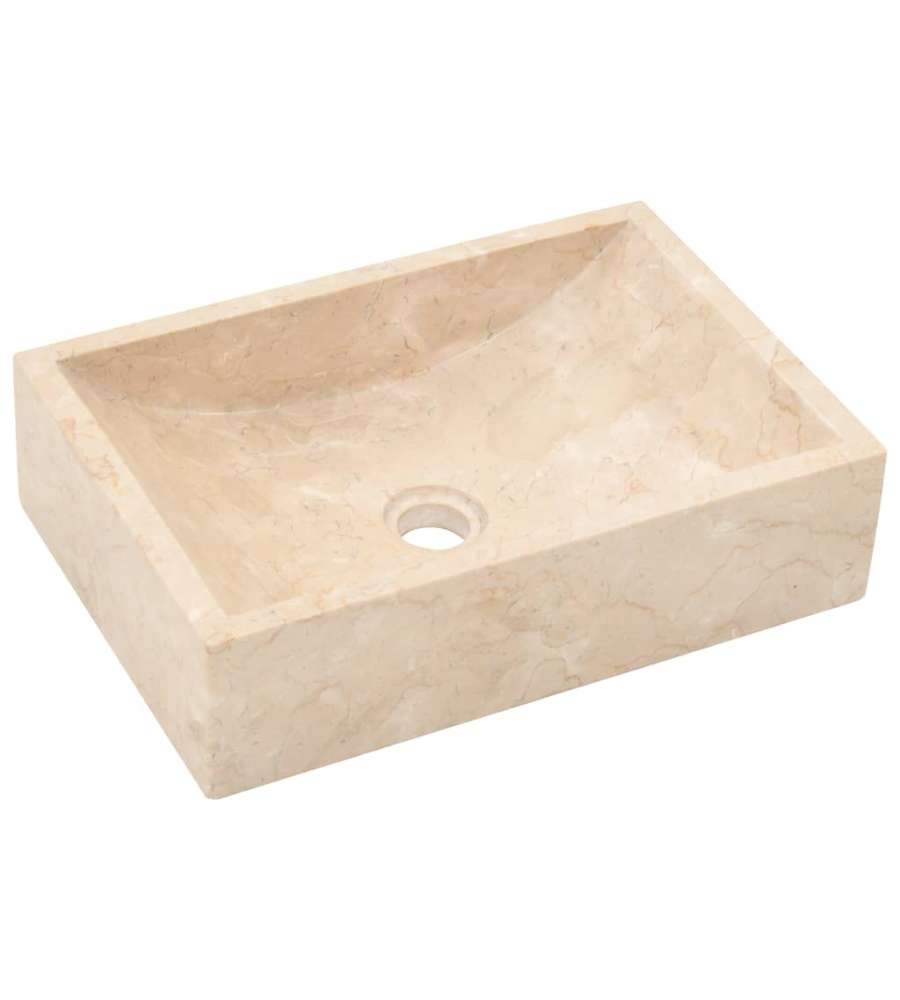Lavandino 45x30x12 cm in Marmo Crema