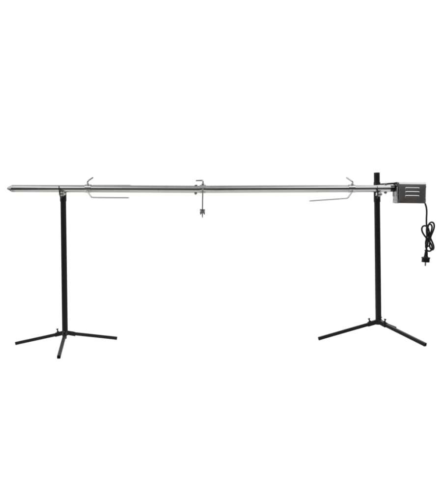 Griglia Barbecue Automatica con Motore in Acciaio 207x45x81cm