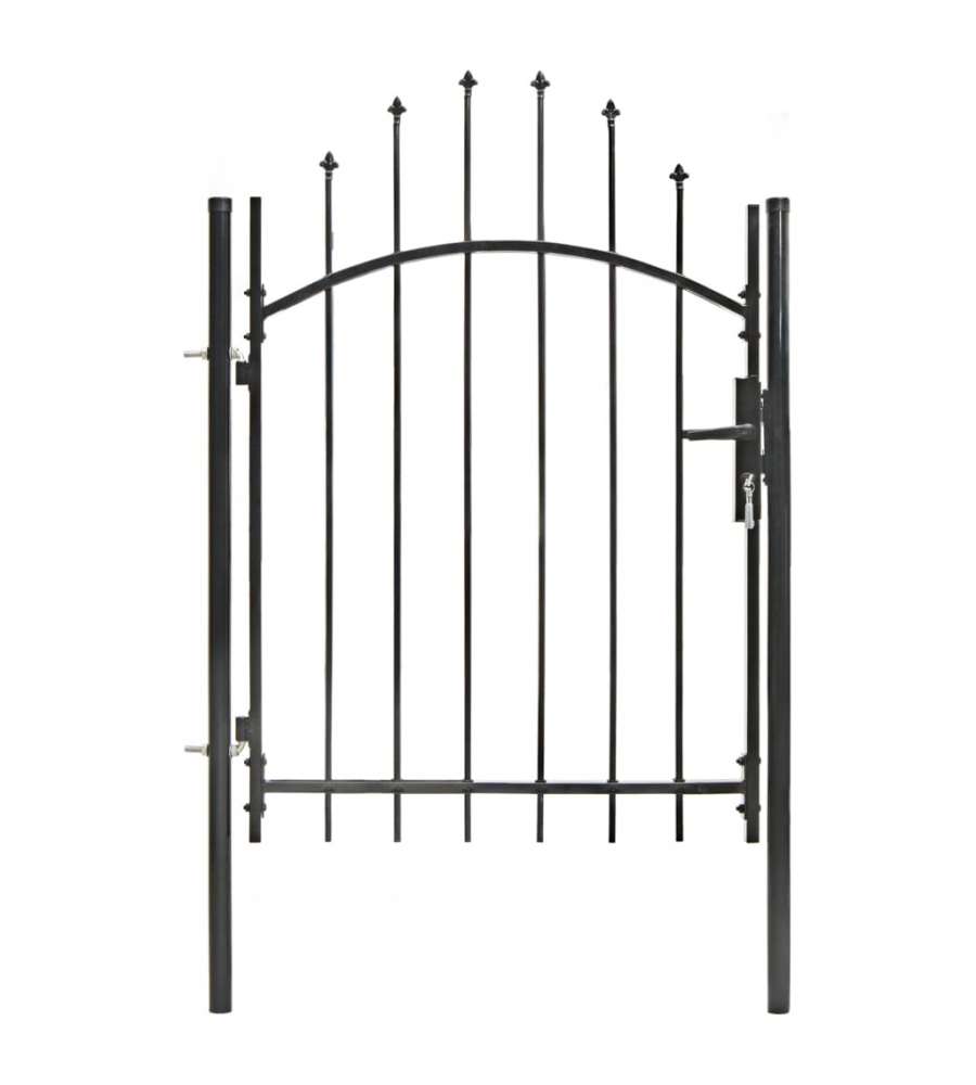 Cancello da Giardino in Acciaio 1x1,5 m Nero