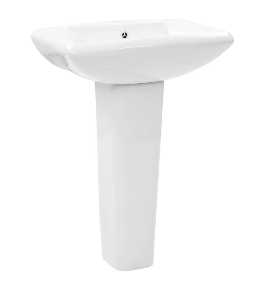 Lavandino a Colonna in Ceramica Bianca 580x470x200 mm