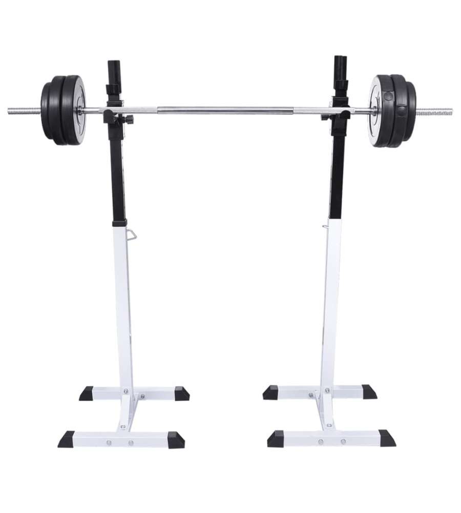 Stazione per Squat con Bilanciere e Set di Manubri da 30,5 kg