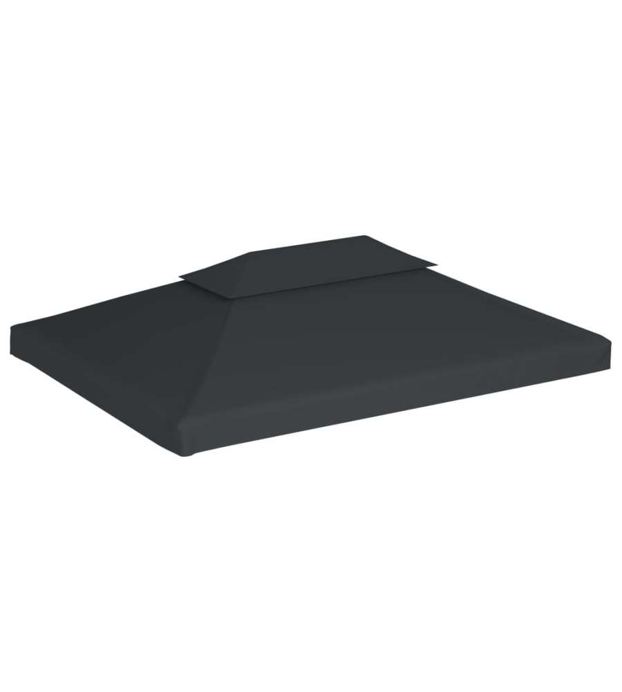 Copertura Superiore per Gazebo a 2 Strati 310g/mq4x3m Antracite