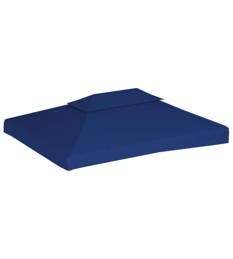 Copertura Superiore per Gazebo a 2 Strati 310 g/mq 4x3 m Blu