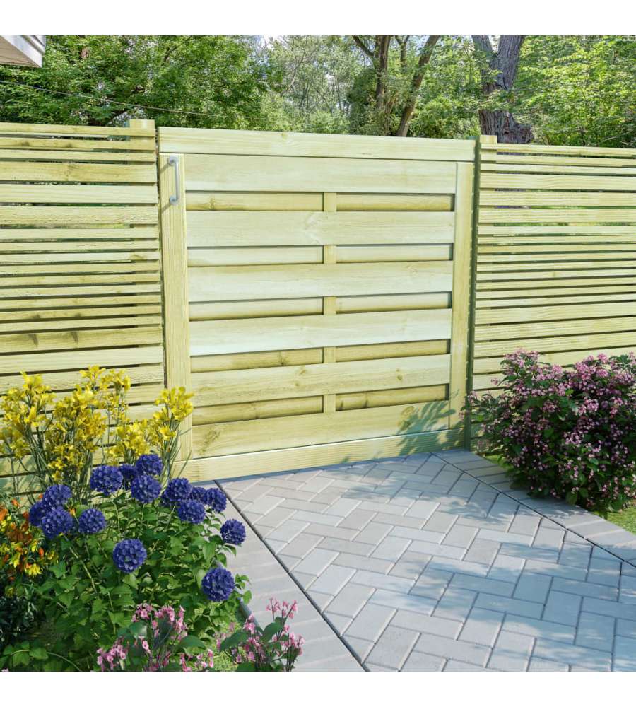 Cancello da Giardino in Legno Impregnato 100x100 cm Verde 45315